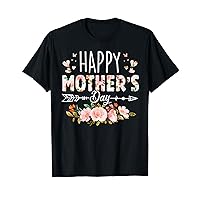Happy Mother's Day Cute Floral for Women Mom Grandma Funny T-Shirt