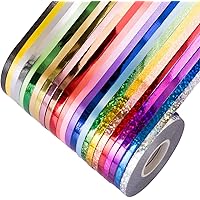 Naler 24 Rolls Curling Ribbon Balloon String Roll Gift Wrapping Ribbons for Party Art Crafts Florist Bows Gift Wrapping Wedding Decoration, 21.8 Yards Per Roll, Assorted Colors
