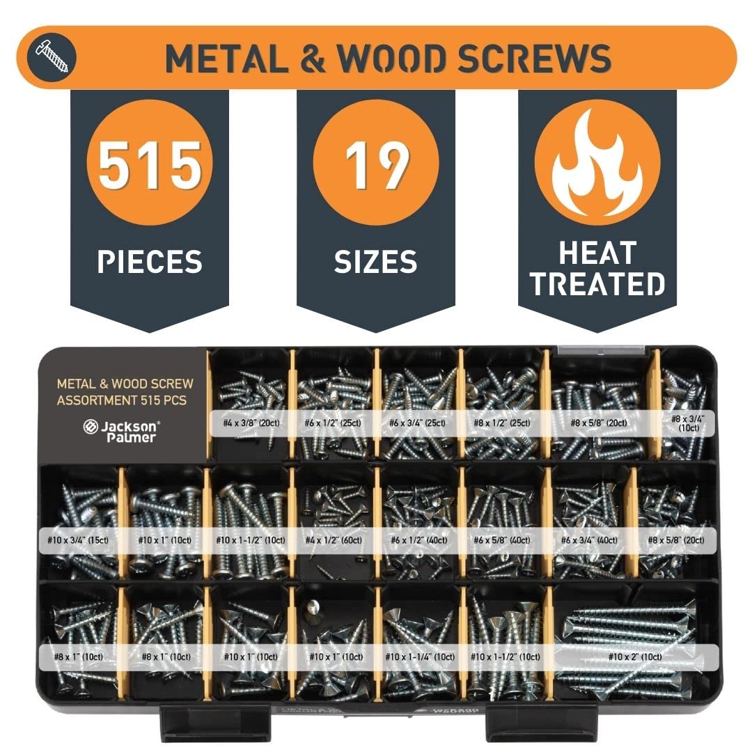 Mua Jackson Palmer 2050 Piece Hardware Assortment Kit With Screws Nuts Bolts And Washers 3 