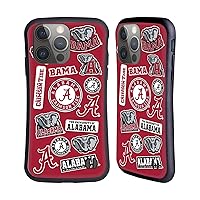 Head Case Designs Officially Licensed University of Alabama UA Collage Hybrid Case Compatible with Apple iPhone 14 Pro
