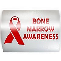BONE MARROW AWARENESS Red Ribbon - PICK YOUR COLOR & SIZE - Vinyl Decal Sticker D
