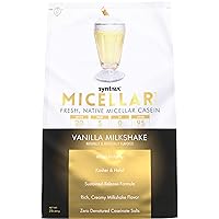 Syntrax Nutrition Micellar Creme Protein Powder, Fresh, Native Micellar Casein, Vanilla Milkshake, 2 lbs