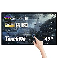 43 inch Capacitive Multi-Touch Screen Industrial Monitor, 16:9 Display 1920 x 1080P, Built-in Speakers, USB, VGA, DVI & HD-MI Ports, Digital Signage Displays and Player for Advertising