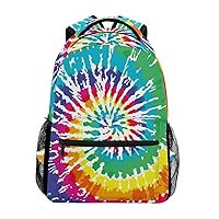 ALAZA Vintage Colorful Swirl Tie Dye Large Backpack Personalized Laptop iPad Tablet Travel School Bag with Multiple Pockets