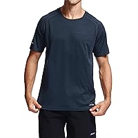Mens Running Dry Fit T-Shirt Athletic Outdoor Short Sleeve Comfortable Sports Top