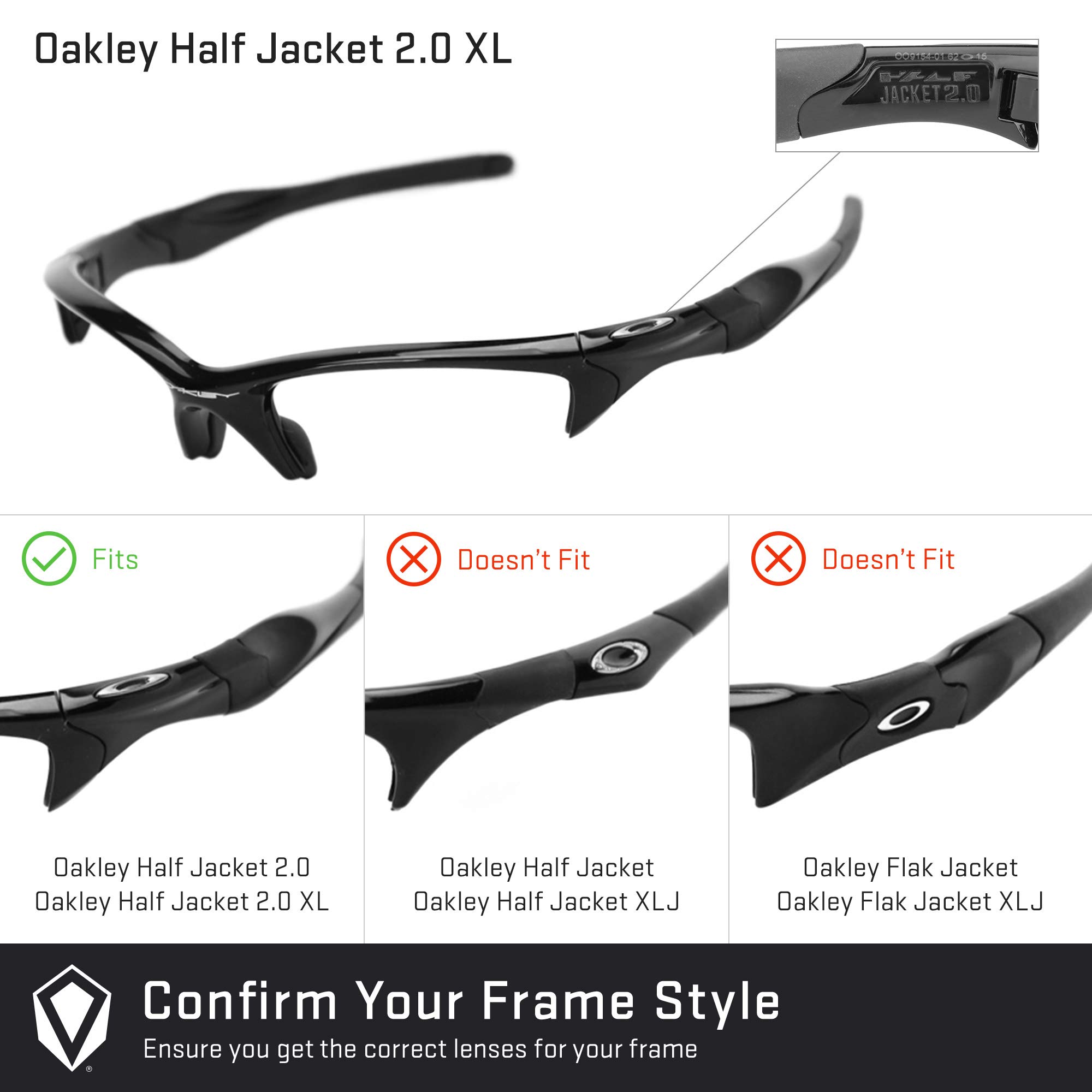 Mua Revant Replacement Lenses Compatible With Oakley Half Jacket  XL,  Polarized, Elite Stealth Black trên Amazon Mỹ chính hãng 2023 | Fado