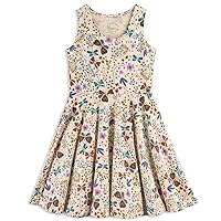 Mightly Girls' Sleeveless Skater Dress | Organic Cotton Summer Clothes, Swing Dress, Cute Twirl Play Dress for Toddler&Kids