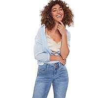 Royalty For Me Women's Petite Wannabettabutt 3 Button Skinny Ankle Jean with Recycled Fiber