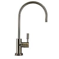 Hydronix LF-EC25-AB Modern Ceramic RO Reverse Osmosis or Filtered Water Faucet, Antique Brass