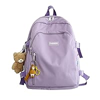 Aesthetic Backpacks for Girls Lightweight, Durable, and Perfect for School, Travel, and Playtime(Purple)
