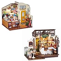 DIY Miniature House Model Kit for Adults (Cozy Kitchen+Flavory Coffee Shop)