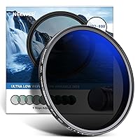NEEWER 52mm MRC Variable ND Filter ND2-ND400, Neutral Density Adjustable ND Filter (0.3 to 2.7,1 to 9 Stops), Multi Layer Coated Optical Glass, Water Repellent & Scratch Resistant Ultra Slim Filter