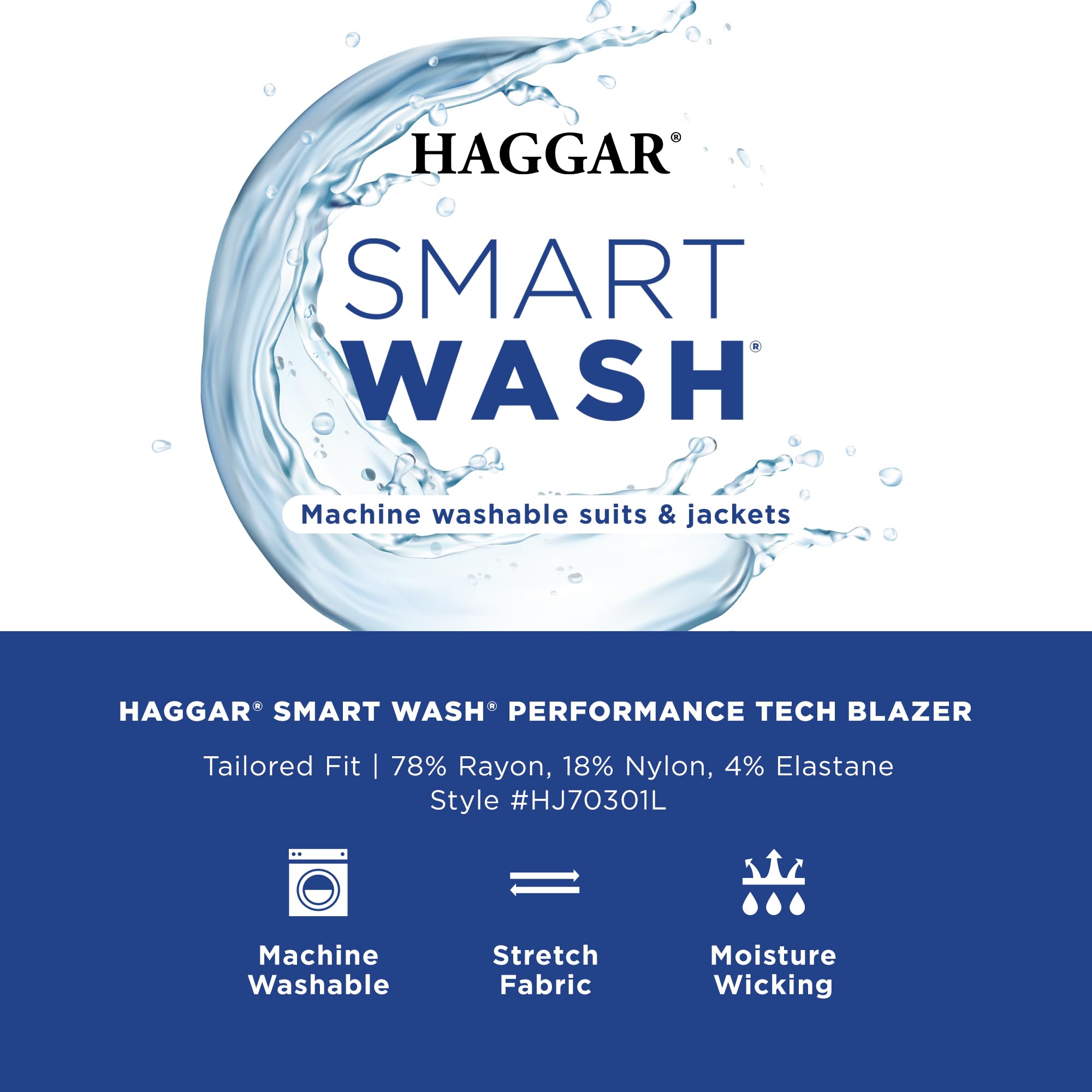 Haggar Men's Smart Wash Performance Blazer & Jackets