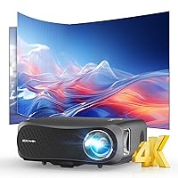 4K Smart Daylight Projector 5G WiFi Bluetooth,1000 ANSI/13000 Lumen Native 1080P Ultra HD Outdoor Movie Projector,Android Projector with Apps Keystone, Zoom, Home Cinema and Video Games,200” Display