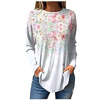 Cycling Summer Tunic Top for Women Casual Long Sleeve Ruched Loose Fit Shirts Woman Softest Graphic