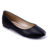 Trary Women's Round Toe Flats Shoes Comfortable Slip on Shoes Casual Dress Shoes