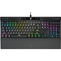 Corsair K70 PRO RGB Optical-USB-C Mechanical Gaming Keyboard - OPX Linear Switches, PBT Double-Shot Keycaps, 8,000Hz Hyper-Polling, Magnetic Soft-Touch Palm Rest - NA Layout, QWERTY - Black