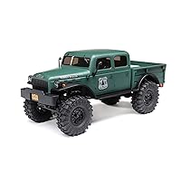 Axial RC Truck SCX24 40's 4 Door Dodge Power Wagon Green 1/24 4 Wheel Drive-RTR(Everything Needed to Run Included) AXI00007T2