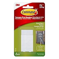 Command Easel Back Picture Hanging Strips, Holds up to 5 lb, 2 sets (2 pairs and 2 spacers), Hang Tabletop Frames, Damage Free Hanging Picture Hangers