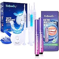 VieBeauti Teeth Whitening Kit and Sensitive Teeth Whitening Pen Gel Bundle - Achieve a Radiant Smile with Pro-Level LED Whitening, Carbamide Peroxide Pens, and Remineralization for Healthy, Pain-Free