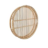 Round Bamboo Tray (Natural Brown(Large))