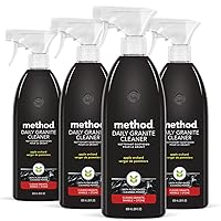 Method Daily Granite Cleaner Spray, Apple Orchard, Plant-Based Cleaning Agent for Granite, Marble, and Other Sealed Stone, 28 oz Spray Bottles (Pack of 4)