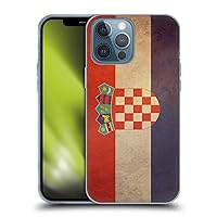 Head Case Designs Croatia Vintage Flags 3 Soft Gel Mobile Phone Case Compatible with Apple iPhone 13 Pro Max