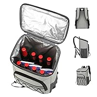 Backpack Cooler Large Capacity Cool Bag Rucksack with Reflective Stripe Waterproof Leakproof Insulated Backpack Hold 26 Cans for Women Men Beach Camping Picnic