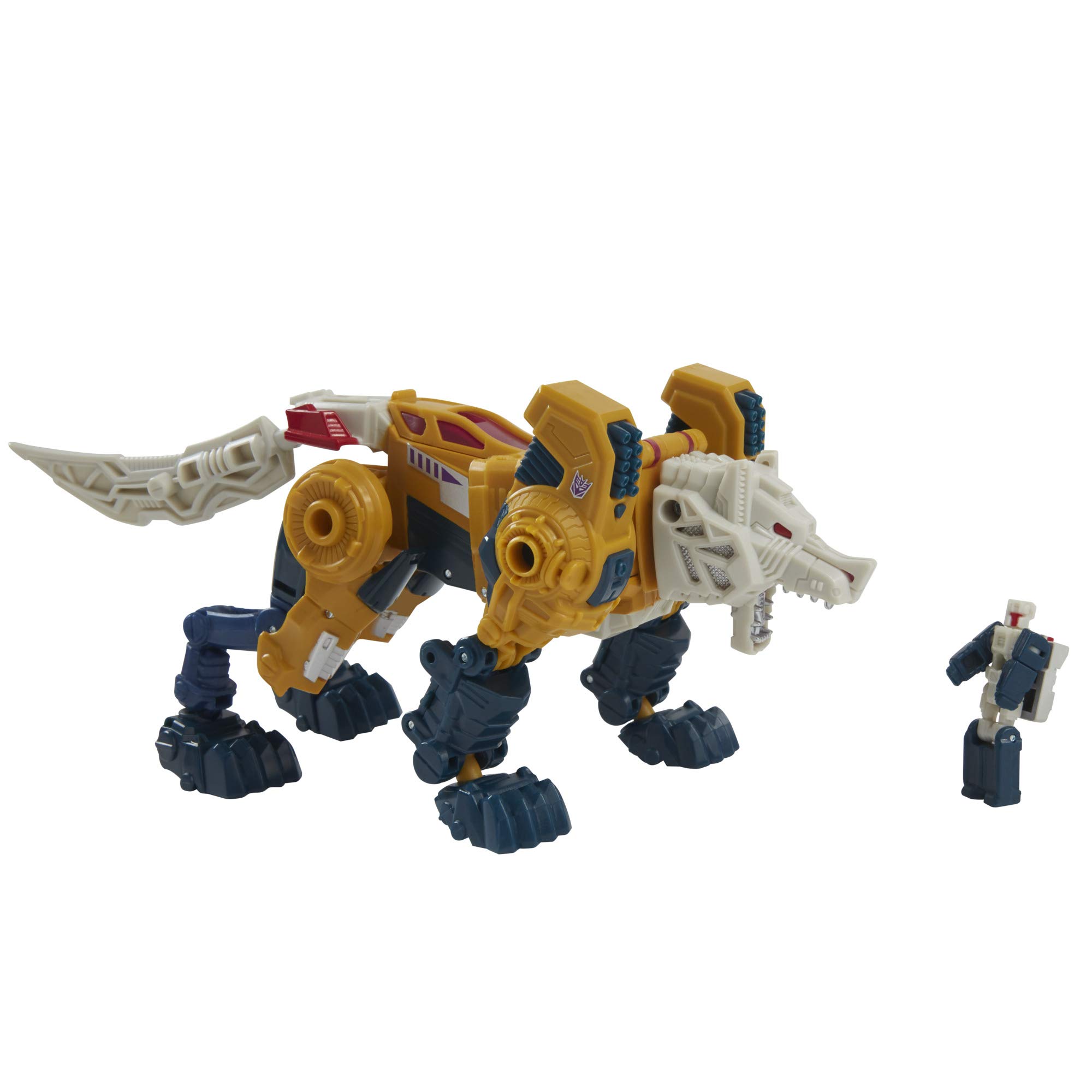 Transformers 2021 Modern Figure in Retro Packaging Decepticon Headmaster Weirdwolf with Monxo