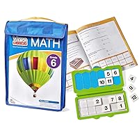 hand2mind VersaTiles Math Practice Take Along Set for Sixth Grade, Self-Checking Workbook System, 64 Pages with Case Included, Early Math, Math Books, 6th Grade Math Workbook, Homeshool Supplies