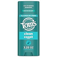 Tom’s of Maine Clean Coast Natural Deodorant for Men and Women, Aluminum Free, 3.25 oz