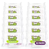 Hand, Face and Nose Wet Wipes for Kids and Baby, Boogie Wipes, Alcohol Free, Unscented, Wipes Away Dirt and Germs, Soft Natural Saline Tissue with Aloe, Chamomile and Vitamin E, 30 Count, Pack of 12