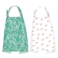 2Pack Nursing Cover for Breastfeeding White and Green