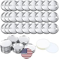 300 Pieces Blank Button Making Supplies Round Badge Button Parts Metal  Button Pin Badge Kit (2.28 Inch) 
