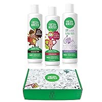 Fresh Monster Gift Box, Kids and Baby Get Clean Bath Gift Set with Coloring Box, 2-in-1 Shampoo and Conditioner, 2-in-1 Body Wash and Shampoo, and Bubble Bath, Natural (8.5 oz Each)