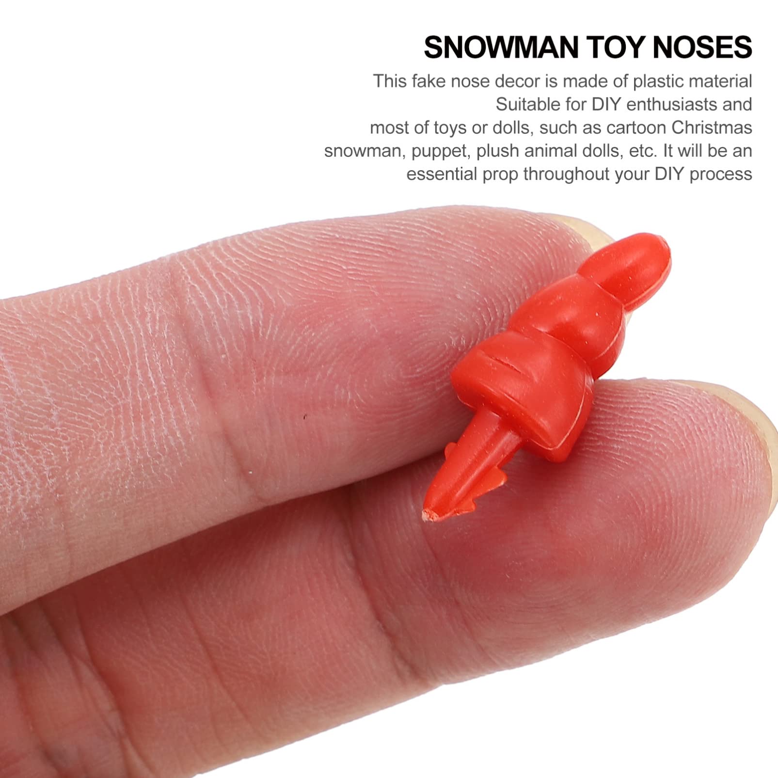 BESTOYARD 100pcs Snowman Nose Accessory Plastic playes red Accessories Dolls for Dollhouse Carrot noses for Crafts