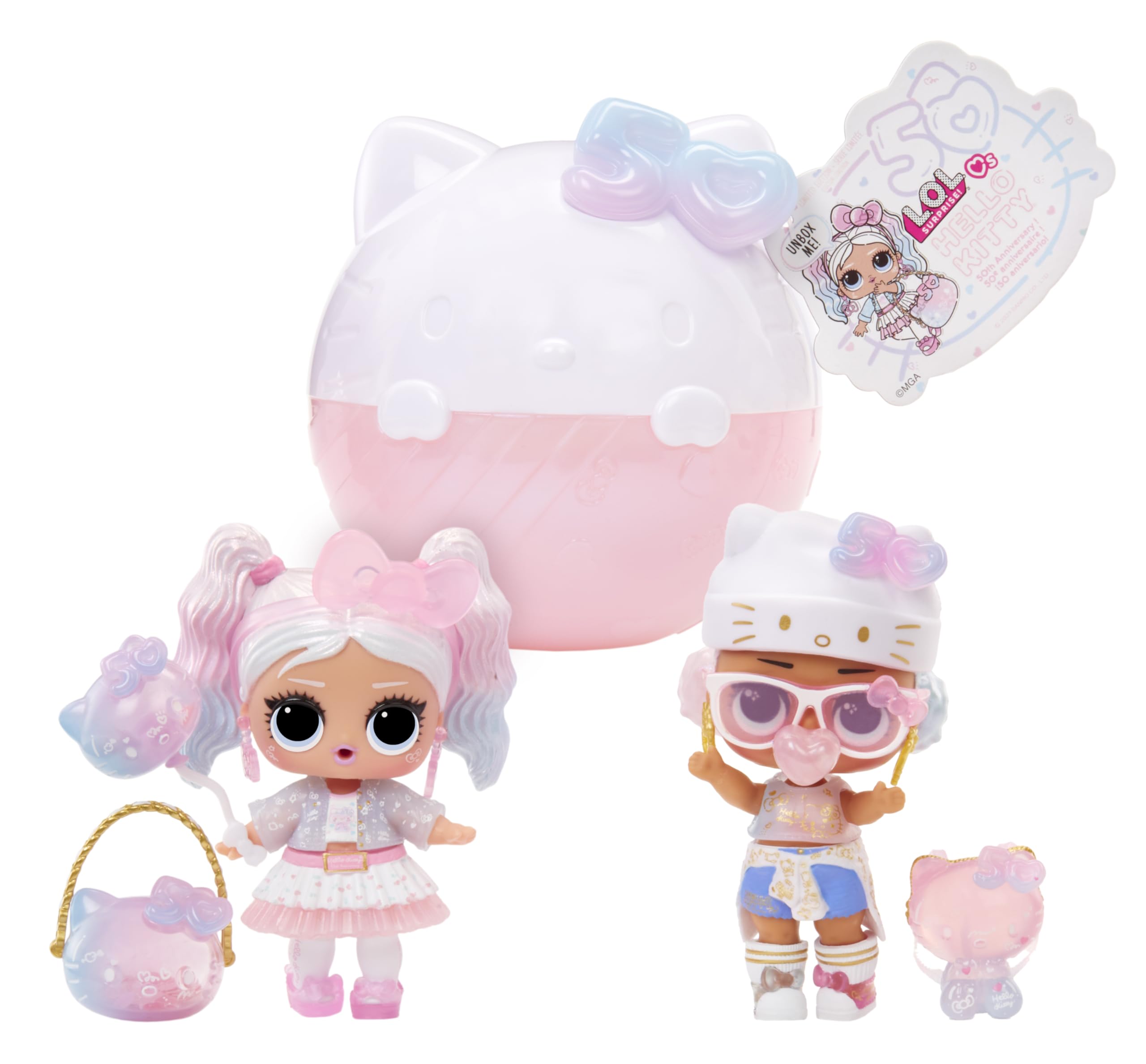 LOL Surprise Loves Hello Kitty Tots- Miss Pearly- with Collectible Doll, 7 Surprises, Hello Kitty 50th Anniversary Theme, Hello Kitty Limited Edition Doll- Great Gift for Girls Age 3+