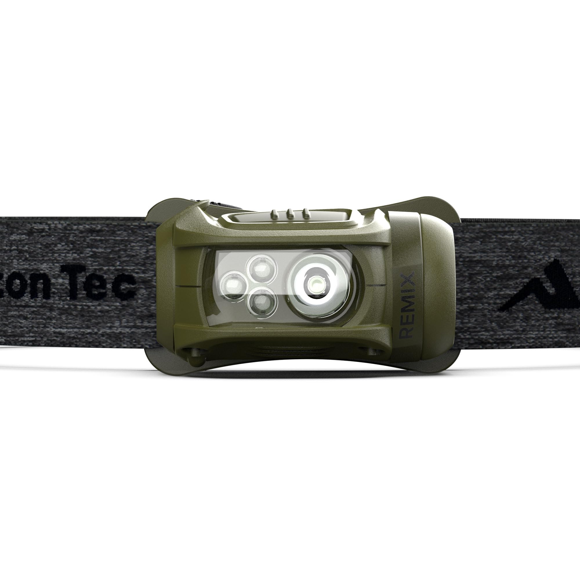 Princeton Tec Remix 450 Lumen Maxbright & Ultrabright White/Red LED Headlamp, IPX4 Water Resistance, Essential for Hiking, Camping, Hunting, Fishing, Running, & Safety Preparedness, Green