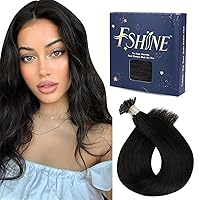 K Tip Hair Extensions Human Hair 22 Inch Jet Black U Tip Hair Extensions Human Hair 50g/50s Keratin Bonding Hair Extensions Long Straight Remy Hair