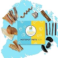 Hotspot Pets Box - All Natural Dog Chews and Treats Subscription Box for Small & Medium Dogs and Light Chewers