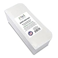 Primal Elements White Soap Base - Moisturizing Melt and Pour Glycerin Soap Base for Crafting and Soap Making, Vegan, Cruelty Free, Easy to Cut, Unscented - 5 Pound