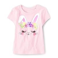 The Children's Place baby girls Bunny Graphic Short Sleeve T Shirt