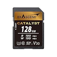 64 GB / 128 GB / 256 GB Catalyst SD UHS-I Card, C10, U3, V30, up to 180MB/s, Compatible with Canon, Nikon, Panasonic and Other Cameras (128GB)
