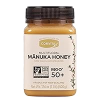 Comvita Multifloral Manuka Honey (MGO 50+) | New Zealand’s #1 Manuka Brand | Raw, Wild, Non-GMO | Delicious & Creamy Superfood for Daily Vitality | 17.6 oz