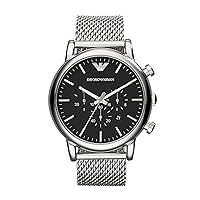 Emporio Armani Men's Chronograph Stainless Steel Watch 46mm Case Size