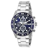Invicta Men's 15205 Pro Diver Chronograph Blue Dial Stainless Steel Watch