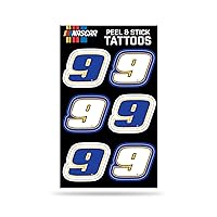 Rico Industries NASCAR Chase Elliott Vertical Tattoo Peel & Stick Temporary Tattoos - Eye Black - Game Day Approved! Small