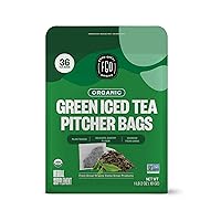 FGO Organic Green Iced Tea, Eco-Conscious Tea Bags, 36 Pitcher Bags, Packaging May Vary (Pack of 1)
