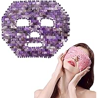 Jade Eye mask & Jade Face Mask 100% All Natural Jade Soothe Stone Rose Quartz Eye Mask Amethyst Facial Mask