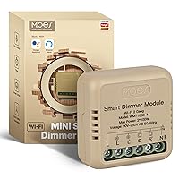 Smart WiFi LED Dimmer Switch Module, Mini Design, Supports App Voice Alexa Google Home Remote Control, Dual Switch Networking, Timer, Control Sharing, WiFi 2.4GHz only, 2 Gang